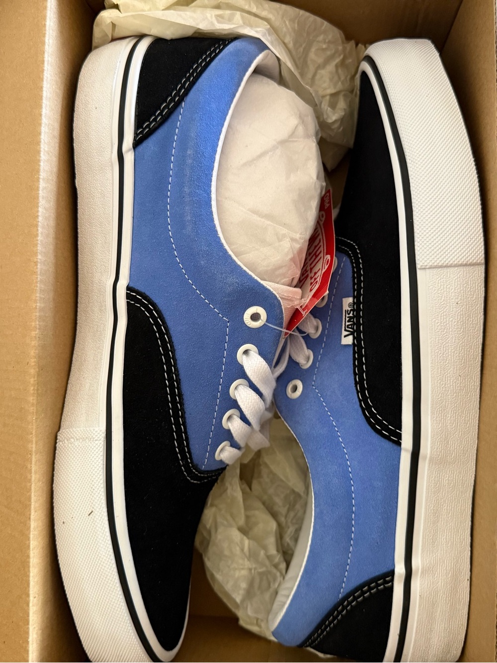 Vans Two-Tone Low Top Sneaker in Blue and Black
